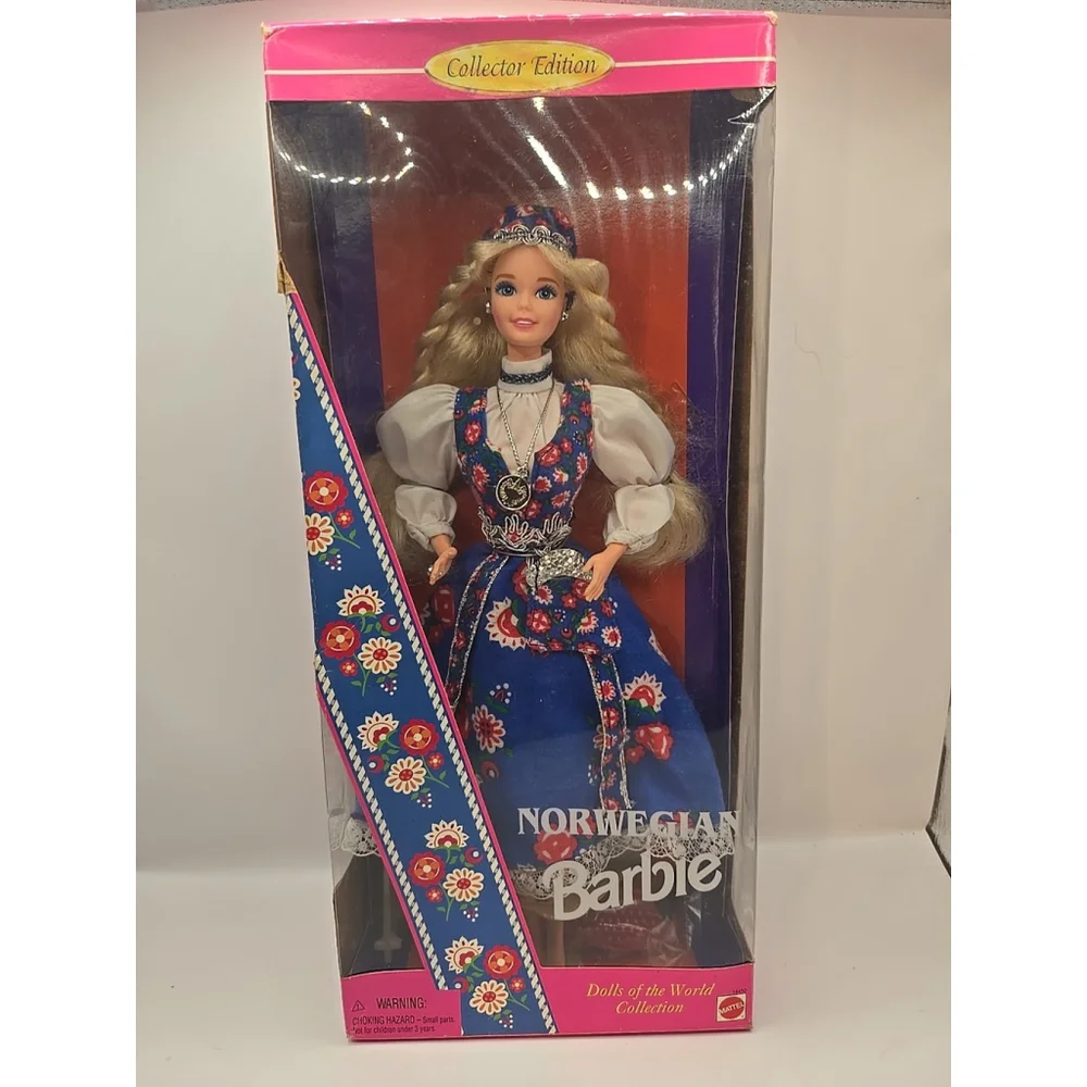 Norwegian Barbie Doll #14450 1995 Dolls Of The World Collector Edition GUC‎